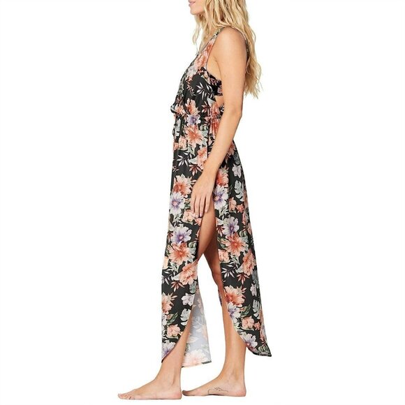NWT L Space Kenzie Floral Print Side Slits Beach Swim Dress Cover-Up - Picture 6 of 8